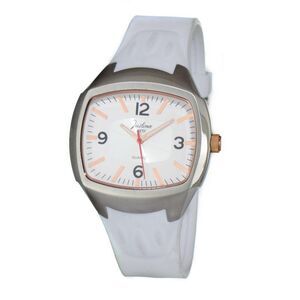 JUSTINA Rubber Dress Watch with Dial Unisex White Unisex Watches